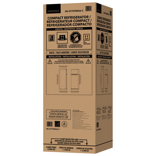 Insignia 7.3 Cu. Ft. Freestanding Top Mount Compact Fridge - Stainless Steel Look