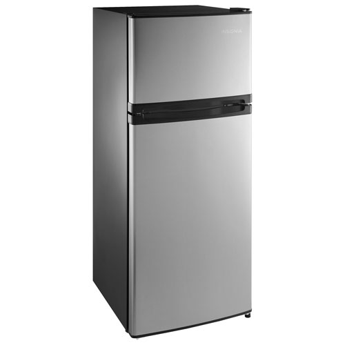 Insignia 4.5 Cu. Ft. Freestanding Top Mount Compact Fridge - Stainless Steel Look