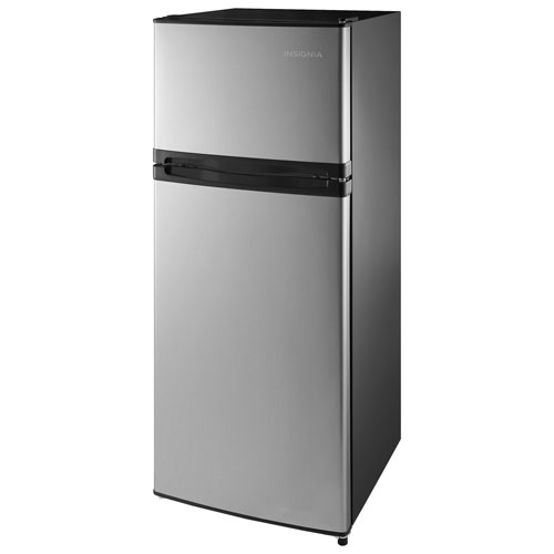 Insignia 4.5 Cu. Ft. Freestanding Top Mount Compact Fridge - Stainless Steel Look