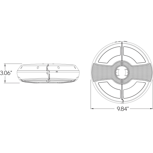 Treasure Garden - Luna Pro Multicolor Umbrella Light w/Bluetooth Speaker - Black