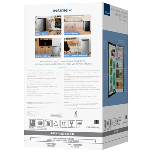 Insignia 4.4 Cu. Ft. Freestanding Bar Fridge (NS-CF44SS6-C) - Stainless Steel Look - Only at Best Buy