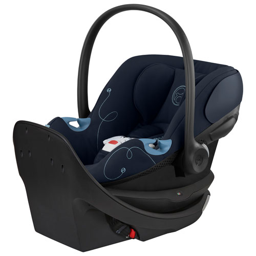 Image 1 de 12.. Siège d'auto pour bébé orienté vers l'arrière Aton G Swivel de Cybex avec SensorSafe - Bleu océan
