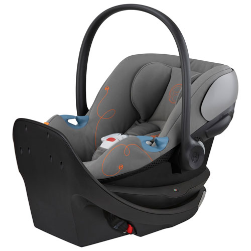 Image 1 de 12.. Siège d'auto pour bébé orienté vers l'arrière Aton G Swivel de Cybex avec SensorSafe - Gris lave