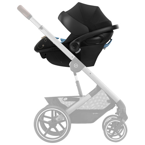 Cybex Aton G Swivel Rear-facing Infant Car Seat with SensorSafe - Moon Black