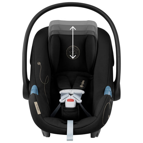 Cybex Aton G Swivel Rear-facing Infant Car Seat with SensorSafe - Moon Black