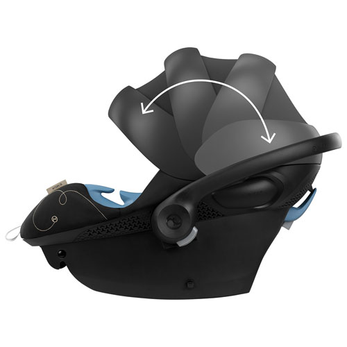 Cybex Aton G Swivel Rear-facing Infant Car Seat with SensorSafe - Moon Black