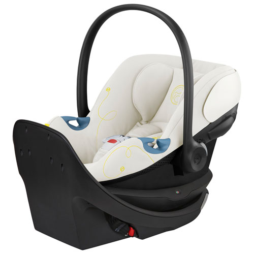 Image 1 de 12.. Siège d'auto pour bébé orienté vers l'arrière Aton G Swivel de Cybex avec SensorSafe - Beige coquillage