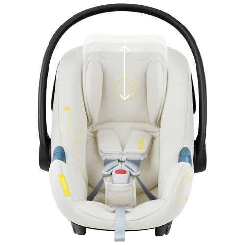Siège d'auto pour bébé orienté vers l'arrière Aton G Swivel de Cybex avec SensorSafe - Beige coquillage
