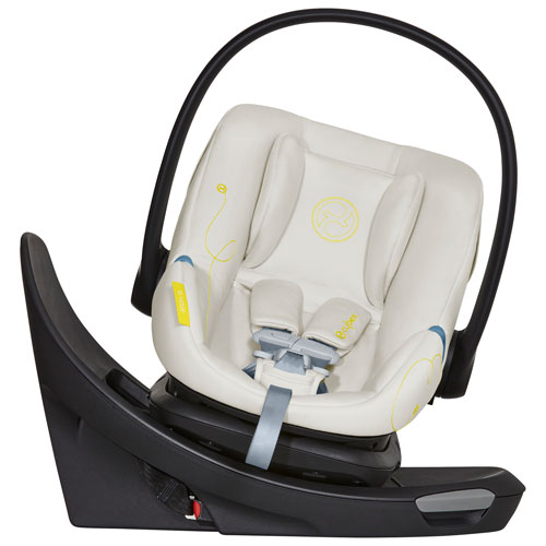 Siège d'auto pour bébé orienté vers l'arrière Aton G Swivel de Cybex avec SensorSafe - Beige coquillage