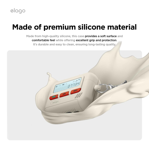 elago Pager Case Compatible with AirPods 4 Case Cover, AirPods 4th Generation Case, Lanyard Included, Shock Resistant, Full Protection, for Men, for