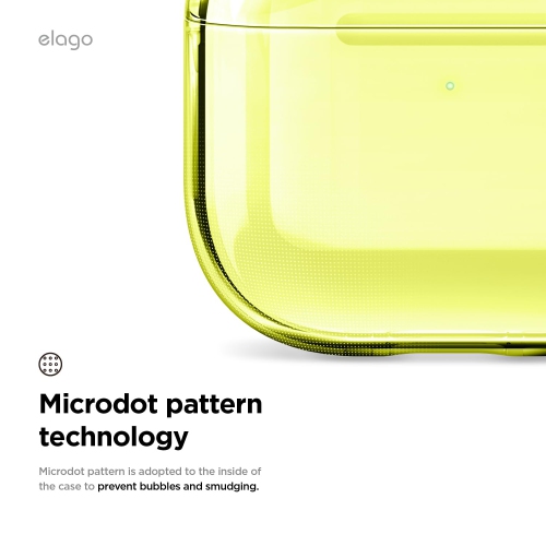 elago Clear Case Compatible with AirPods 4 Case - Carabiner Included, Reduced Yellowing, Wireless Charging, Shock Resistant, Full Protection