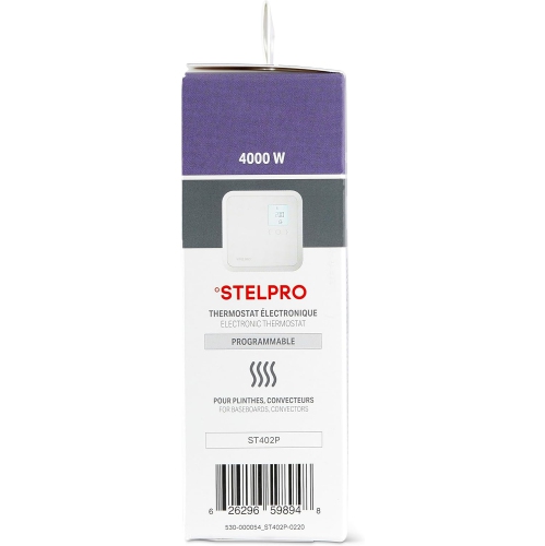 Stelpro – Thermostat électronique programmable pour plinthes et convecteurs, contrôle précis de la température, écoénergétique -