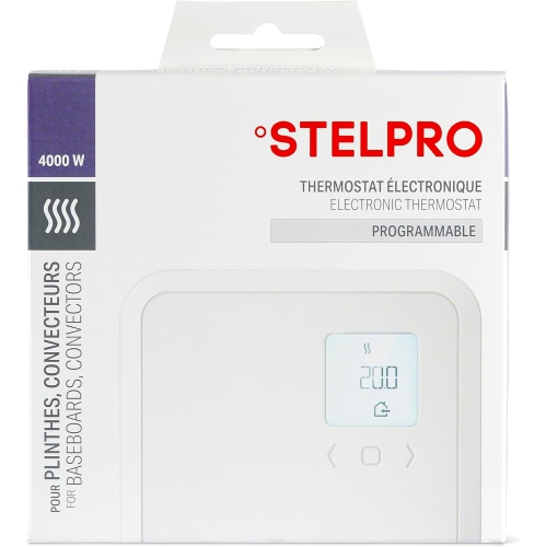 Stelpro – Thermostat électronique programmable pour plinthes et convecteurs, contrôle précis de la température, écoénergétique -