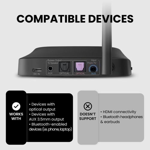 Avantree Quartet 2 - Bluetooth-Compatible Wireless Group Listening Headphones & Transmitter Set for Parties, Silent Discos, Church, TV