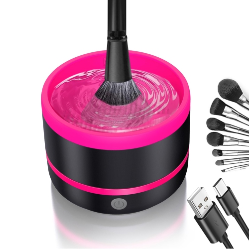 Makeup Brushes Cleaner, Electric Makeup Brush Cleaning Machine USB Rechargeable Automatic Spinning for All Size Makeup Brushes