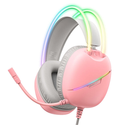 GREEN SCENIC  [ Girl] X33 Crystal Gaming Headset | Soft Led Lighting Effect | Ultra-Soft Memory Foam Earmuffs | Retractable Microphone | Plug And