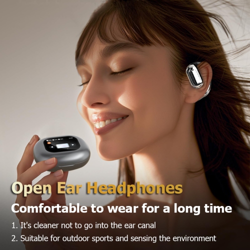 Écran tactile LCD Open Casque d'écoute Bluetooth à conduction osseuse Écouteurs boutons intelligents sans fil Bluetooth