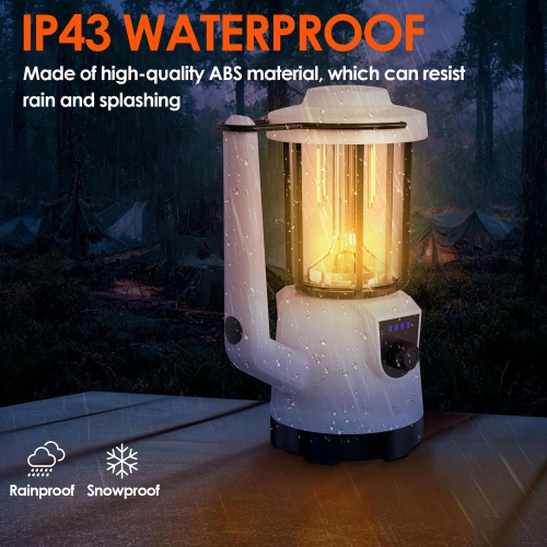 Lampe de camping multifonction Falshlights rechargeable USB Lampe d'urgence portative pour tente d'extérieur