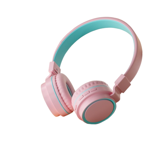 GREEN SCENIC  Girlish Headphones｜Lightweight Design｜Hi-Fi Stereo｜Ergonomic Ear Pads｜Must-Have for Students At The Start Of School In Pink