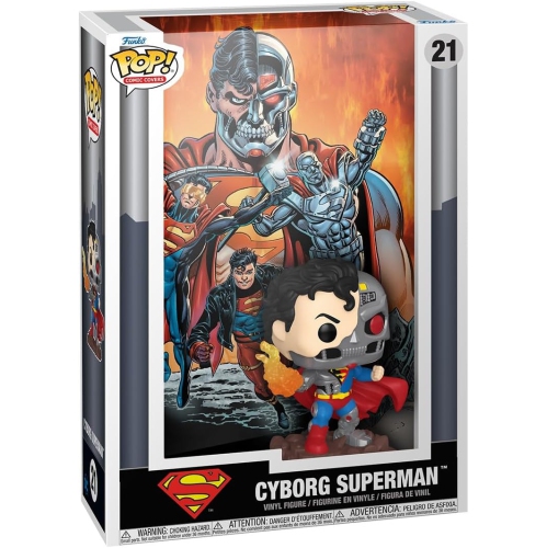 Pop DC Heroes Superman 3.75 Inch Action Figure Comic Covers - Cyborg Superman #21