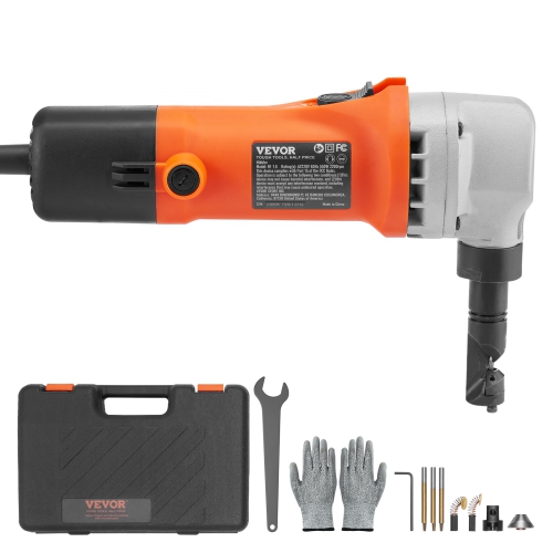VEVOR 550W Sheet Metal Nibbler, Powerful 2200 RPM High Speed, 360 Degree Rotation Electric Nibbler Metal Cutter, Straight Curve and Circle Cutting