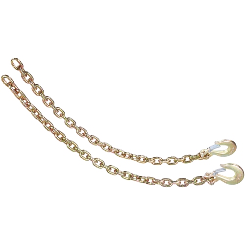 VEVOR 3/8" x 2.9' G80 Transport Binder Chain, 2-Pack Tow Chain with Clevis Snap Hook, 7100 lbs Safe Working Load, Heavy Duty Logging Chain for