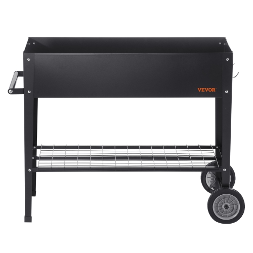 VEVOR 42.5 x 19.5 x 31.5 inch Galvanized Metal Planter Box, Elevated Outdoor Planting Boxes with Legs, for Growing Flowers/Vegetables/Herbs in