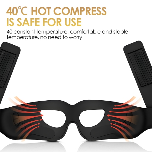 Wearable Eye Mask,Hot Compress Eye Mask for Eye Fatigue Relief,Intelligent Eye Massage Silicone Mask,Beauty Eye Mask for Wrinkle Anti-Aging