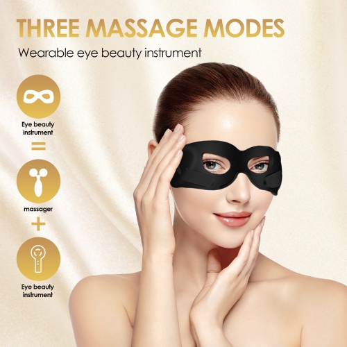 Wearable Eye Mask,Hot Compress Eye Mask for Eye Fatigue Relief,Intelligent Eye Massage Silicone Mask,Beauty Eye Mask for Wrinkle Anti-Aging