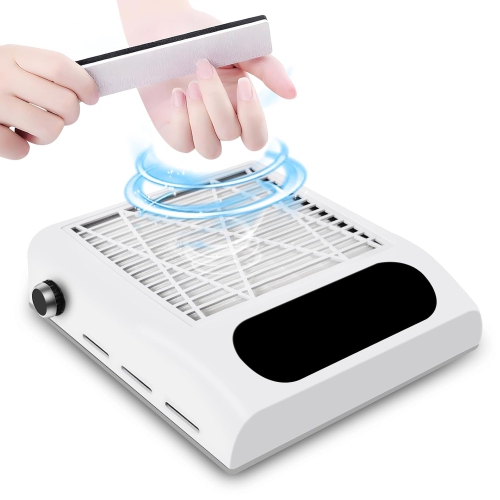 Nail Dust Collector for Acrylic Nails,Portable Nail Dust Vacuum,Powerful Nail Vacuum Suction Fan,Dust Extractor Manicure Tool for Acrylic Nail