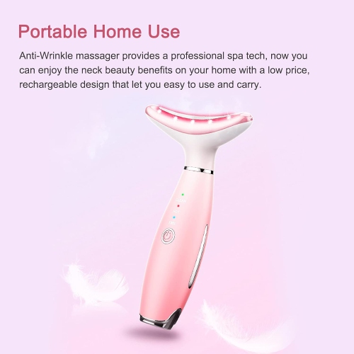 Neck firming instrument massager beauty instrument with LED therapy to eliminate double chin and wrinkles