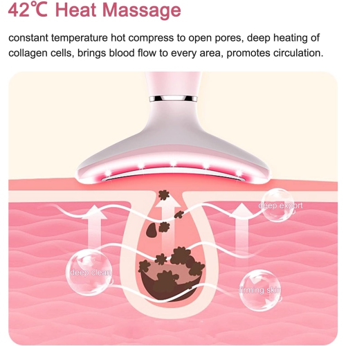 Neck firming instrument massager beauty instrument with LED therapy to eliminate double chin and wrinkles