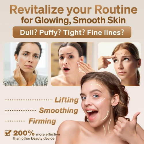 masseur facial, massage 7 en 1 micro courant pour le visage et le cou, soin de la peau avec fonction de vibration et de chauffage