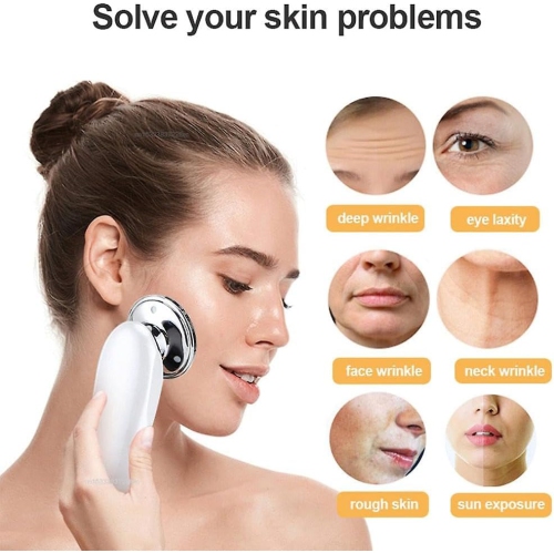 EMS facial light beauty instrument, skin care instrument, micro current red light rejuvenation instrument(white)