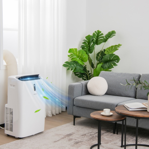 Costway Portable Air Conditioners, 12000 BTU 4 in 1 AC Unit with Cool, Fan, Heat & Dehumidifier, Alexa Voice-Enabled,with WiFi Smart App