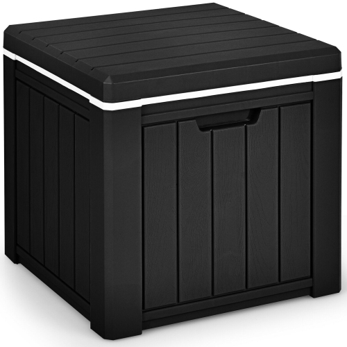 Gymax Patio 10 Gallon Ice Cube Cooler Box Table Stool Storage W/Handle