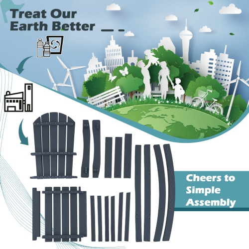 Gymax Set Of 2 Outdoor HDPE Bar Height Stool Patio Tall Chair Armrest Footrest All Weather