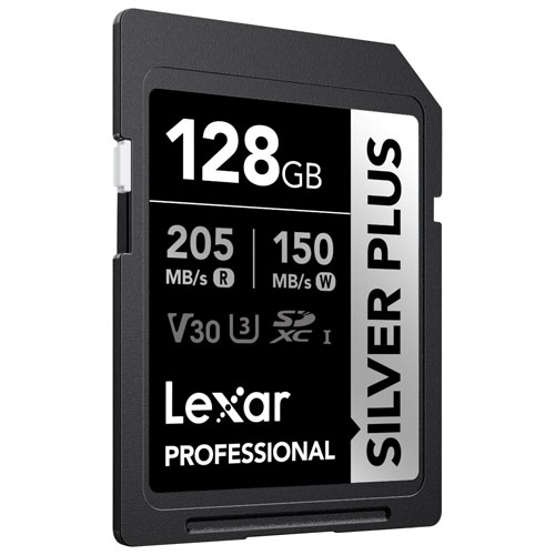 Lexar Professional Silver Plus 128GB 205MB/s UHS-I SDXC Memory Card
