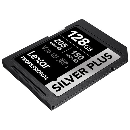 Lexar Professional Silver Plus 128GB 205MB/s UHS-I SDXC Memory Card