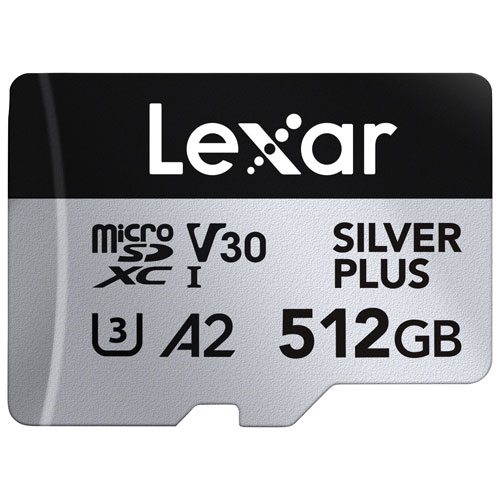 Lexar Professional Silver Plus 512GB 205MB/s UHS-I microSDXC Memory Card