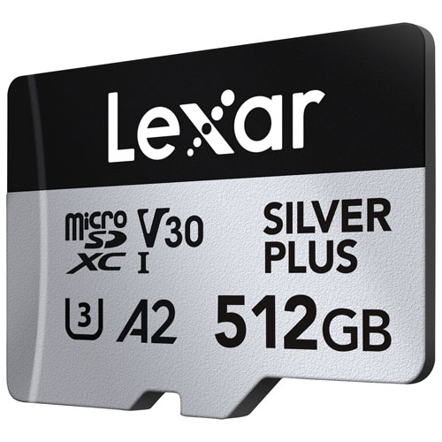 Lexar Professional Silver Plus 512GB 205MB/s UHS-I microSDXC Memory Card