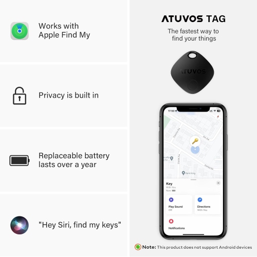 Air Tracker Tag 2 Pack, Luggage Tracker Key Finder Work with Apple Find My APP, Bluetooth Item Locator for Car Key, Bag, Wallet, Suitcase, Replace