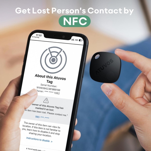 Air Tracker Tag 2 Pack, Luggage Tracker Key Finder Work with Apple Find My APP, Bluetooth Item Locator for Car Key, Bag, Wallet, Suitcase, Replace