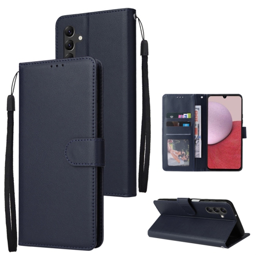 [CS] Magnetic Card Slot Leather Folio Wallet Flip Case Cover for Samsung Galaxy A36 / A56, Navy