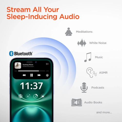 HyperGear Earbuds Bluetooth SleepEEZ Mini Noise-Blocking TWS for Sleeping 20hr Play Time Programmable Timer Stream Sleep Audio & Regular Everyday