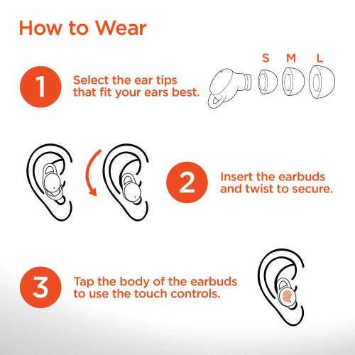 HyperGear Earbuds Bluetooth SleepEEZ Mini Noise-Blocking TWS for Sleeping 20hr Play Time Programmable Timer Stream Sleep Audio & Regular Everyday