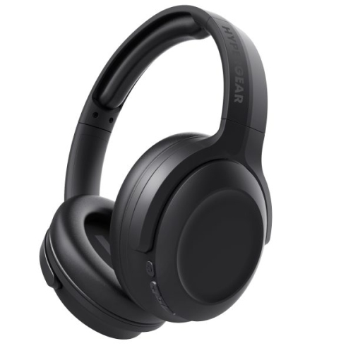 HyperGear Headphones Bluetooth Stealth 2 Active Noise Cancelling Built in Mic 18hr Play Time Over the Ear Comfort Mulitpoint Connection – Black