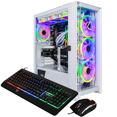 CLX SET Gaming Desktop - Liquid Cooled AMD Ryzen 9 9900X 4.4GHz 12-Core Processor, 32GB DDR5 Memory, RTX 5080 16GB GDDR7 Graphics, 2TB SSD, WiFi,