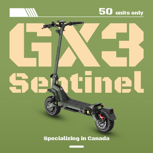 Gotrax GX3 High-Performance Electric Scooter, Dual 1000W Motor/11" x3'' Tires/64Km Range & 60Km/h/Dual Braking System Foldable Off Road Electric