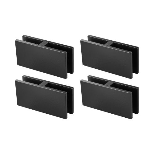 VEVOR 4 PCS Glass Clamp, Rectangle Glass Railing Bracket for 0.31 "-0.47 " Tempered Glass, 304 Stainless Steel Glass Mounting Clamp, 0.2” Thick Glass